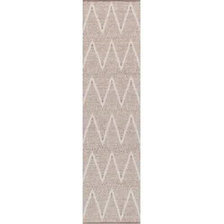 PASARGAD 206 x 8 ftSimplicity Collection Hand Woven Cotton Runner Beige PLW04 2.06x8